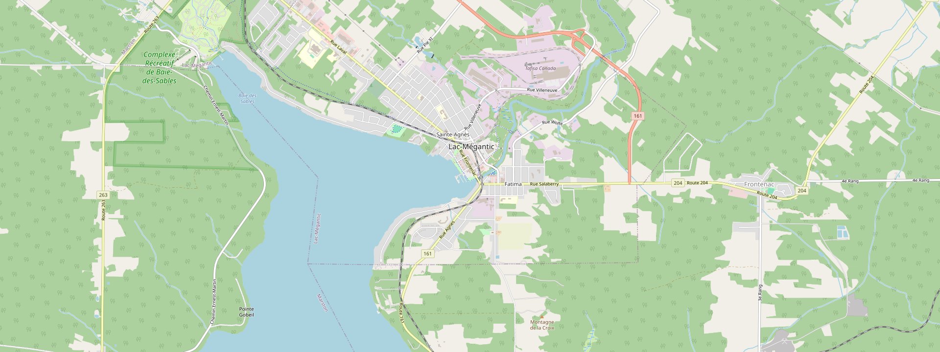 Plan des rues de Lac-Mégantic