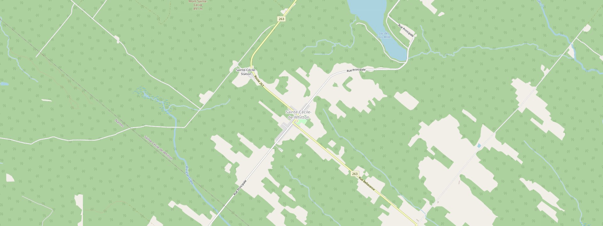 Plan des rues de Sainte-Cécile-de-Whitton