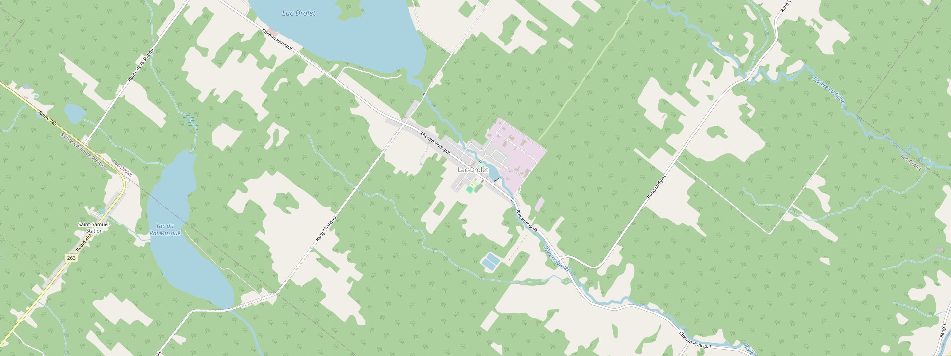 Plan des rues de Lac-Drolet