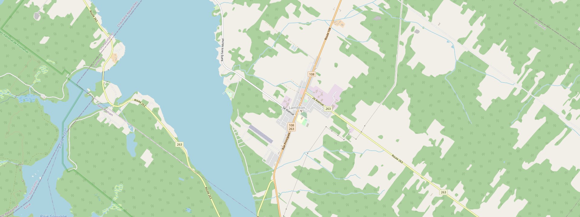 Plan des rues de Lambton