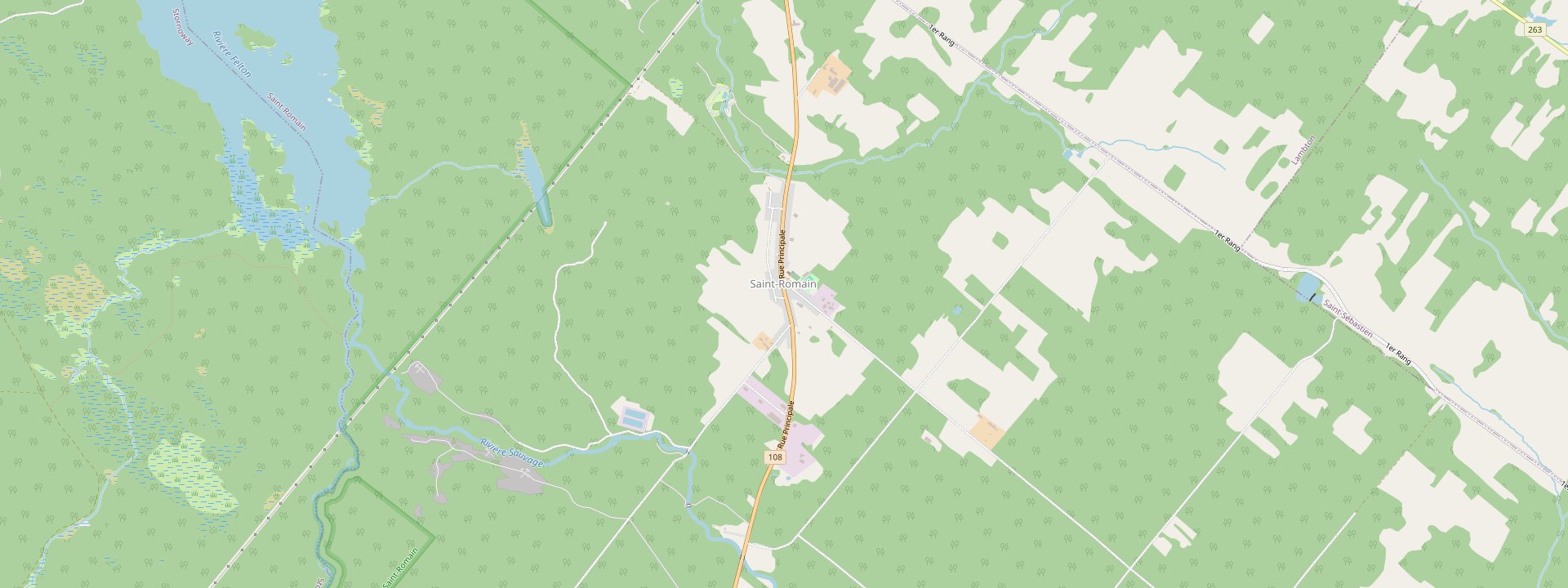 Plan des rues de Saint-Romain