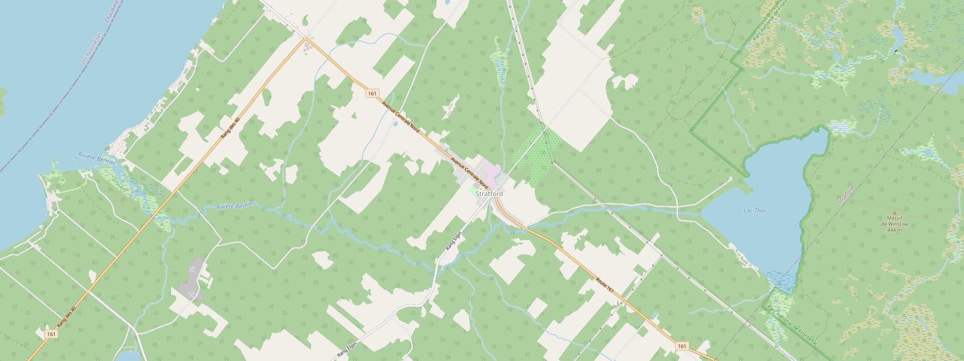 Plan des rues de Stratford