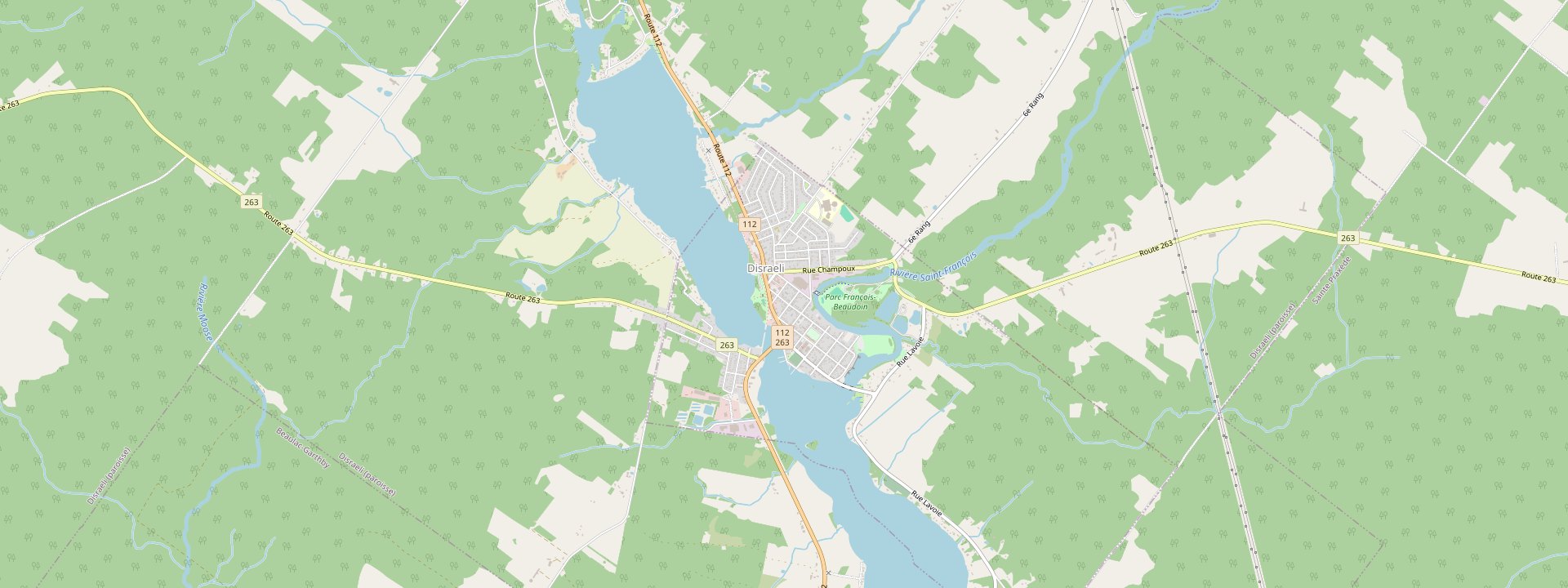 Plan des rues de Disraeli
