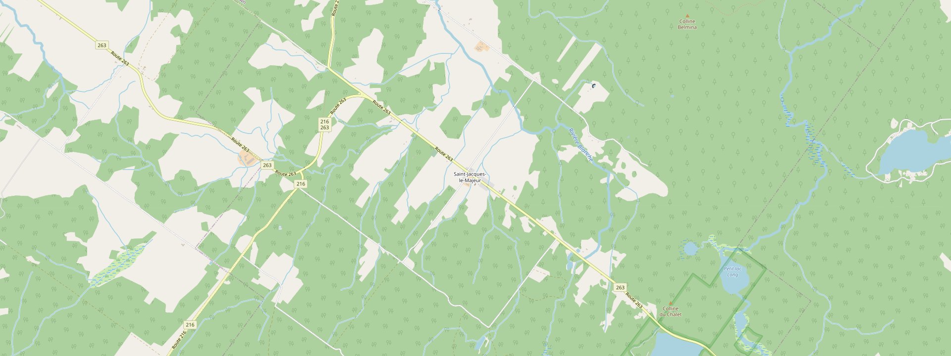 Plan des rues de Saint-Jacques-le-Majeur-de-Wolfestown