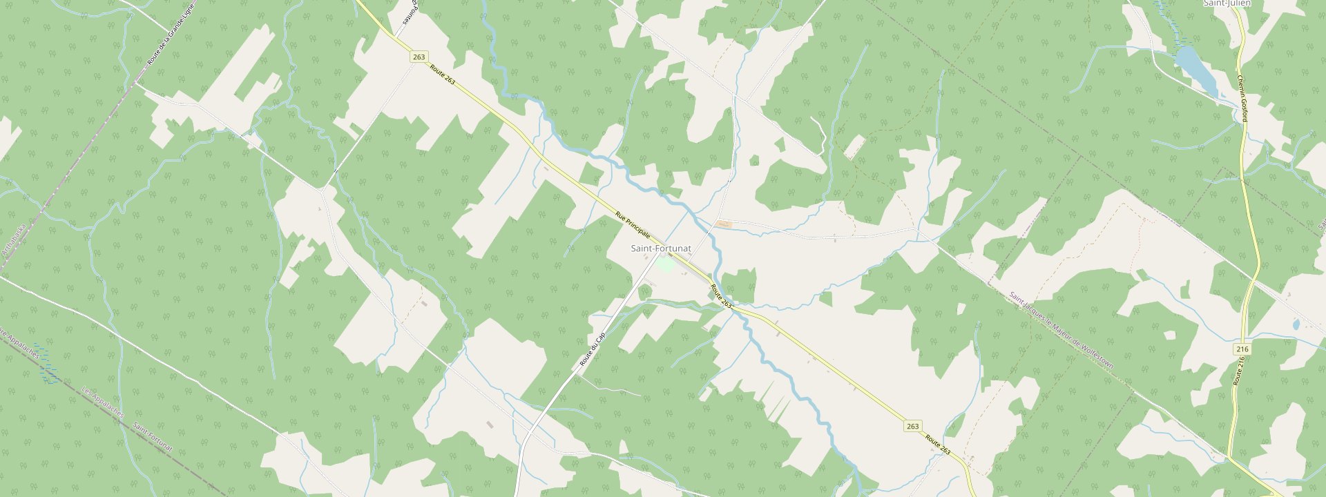 Plan des rues de Saint-Fortunat