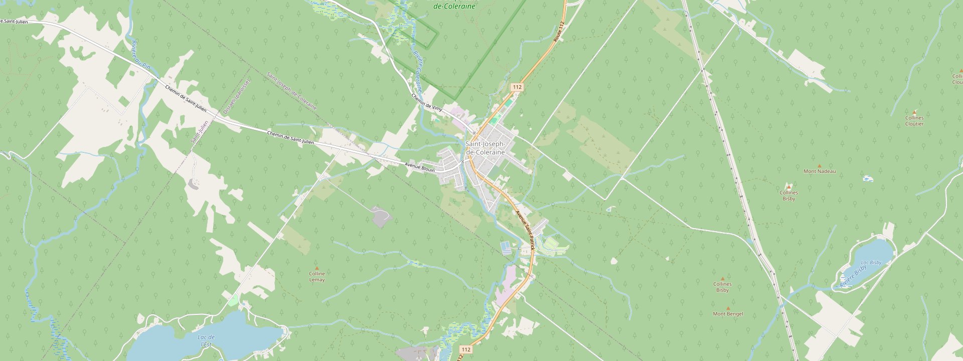 Plan des rues de Saint-Joseph-de-Coleraine