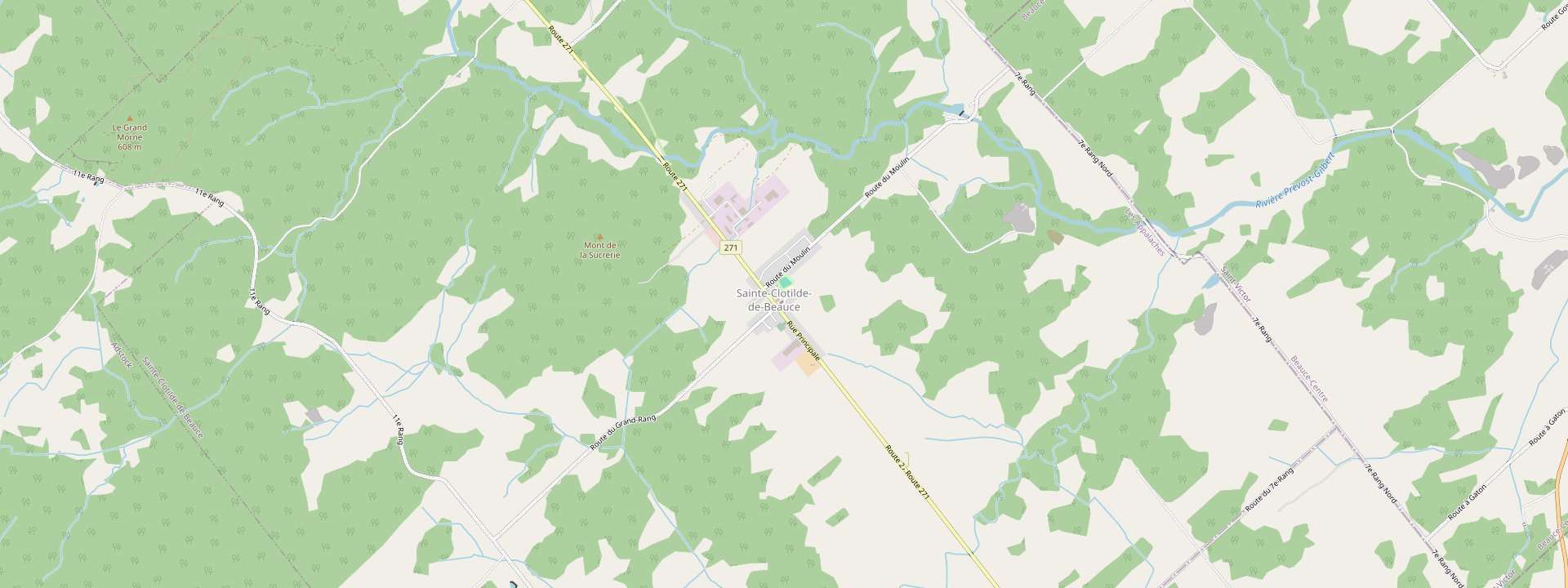 Plan des rues de Sainte-Clotilde-de-Beauce