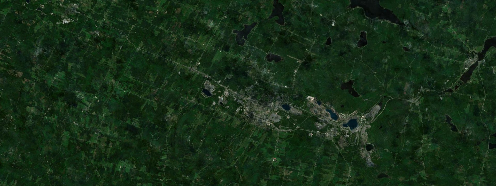 Vue satellite de Thetford Mines