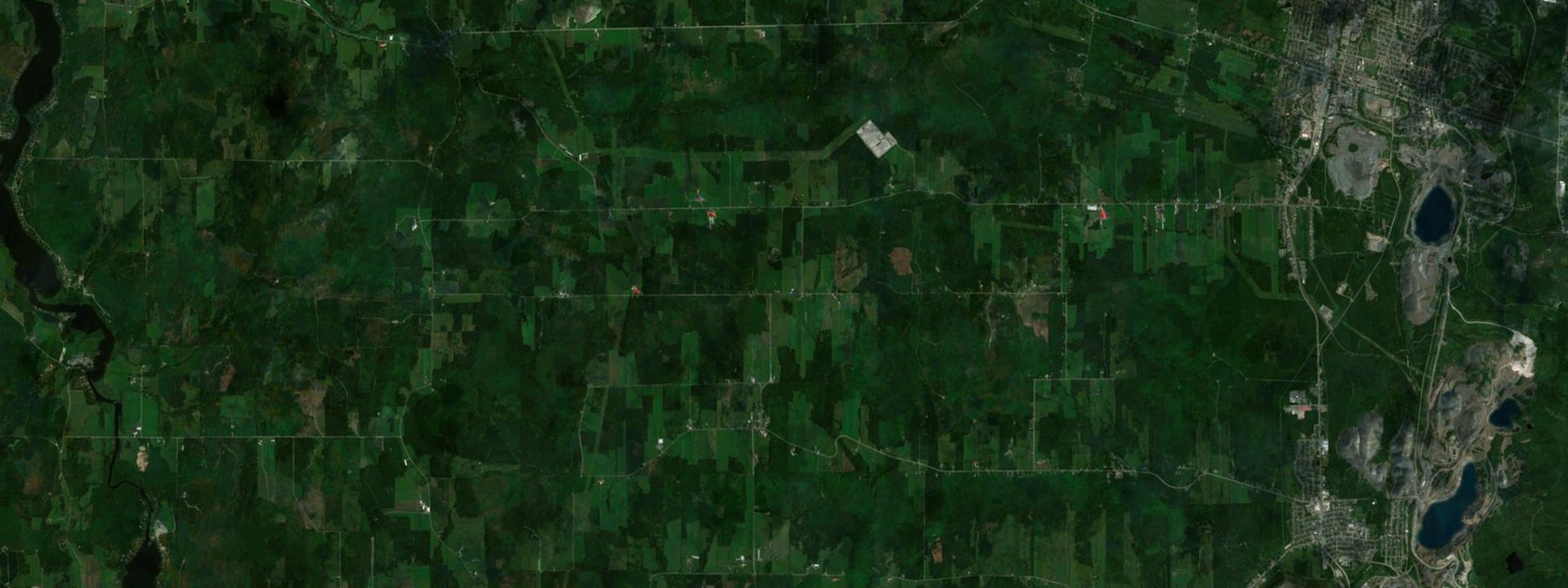Vue satellite de Saint-Adrien-d'Irlande
