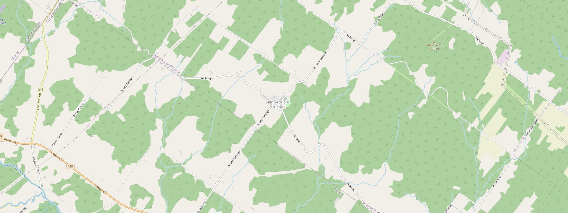 Plan des rues de Saint-Adrien-d'Irlande