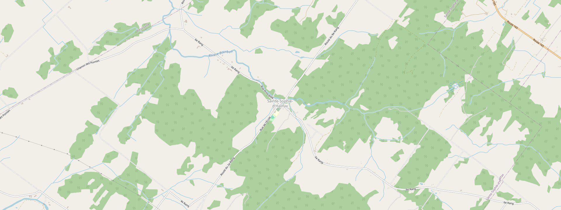 Plan des rues de Sainte-Sophie-d'Halifax