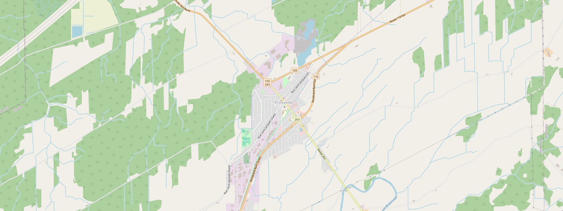 Plan des rues de Princeville