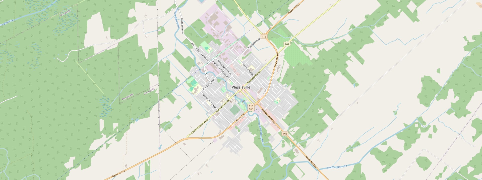Plan des rues de Plessisville
