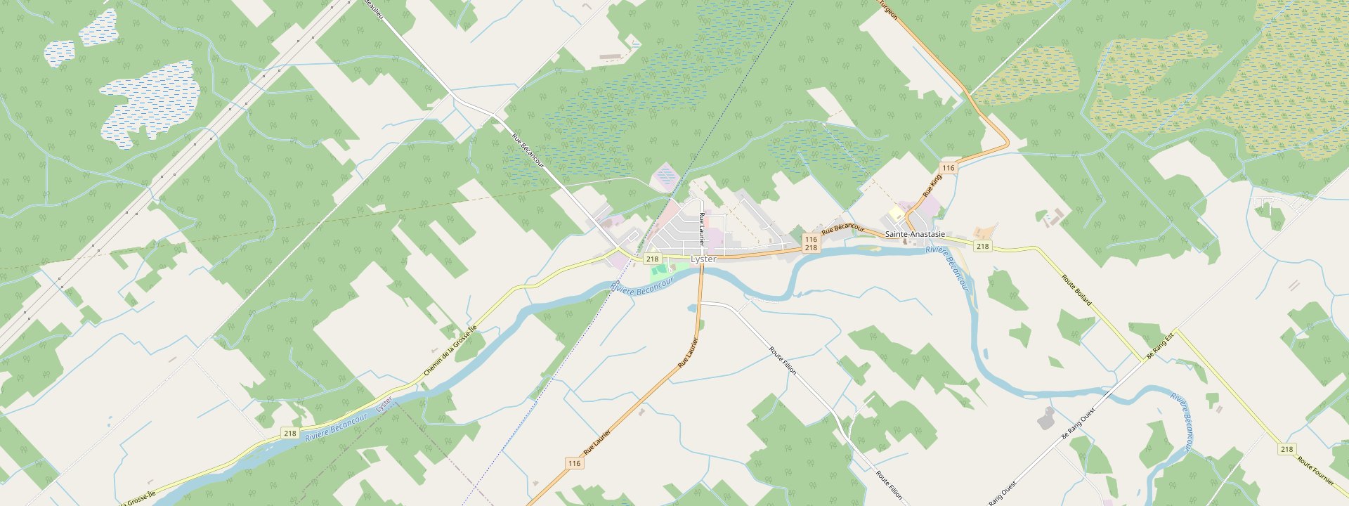 Plan des rues de Lyster
