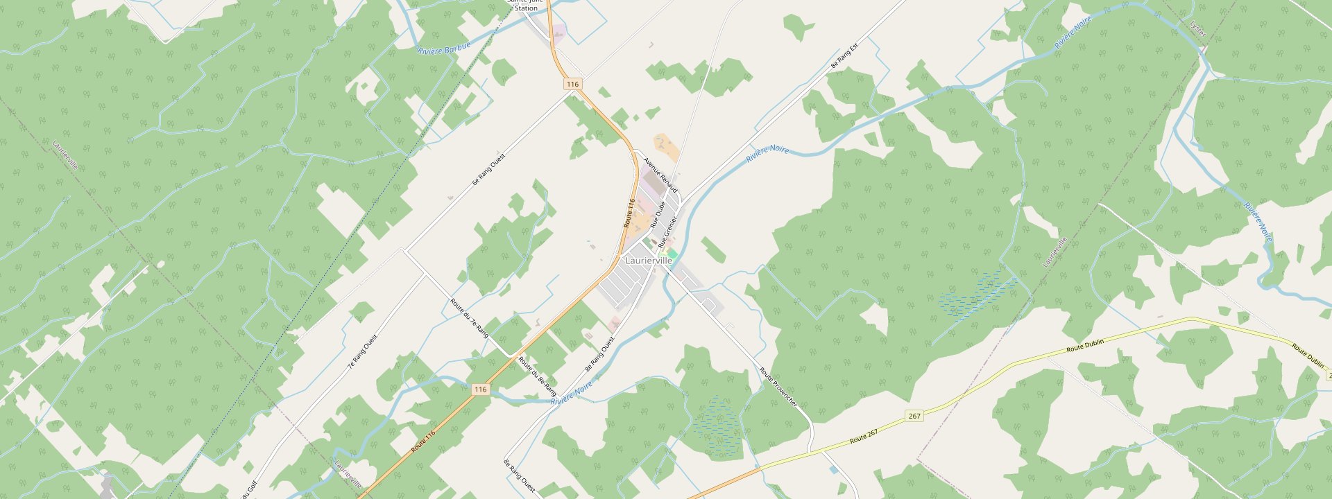 Plan des rues de Laurierville