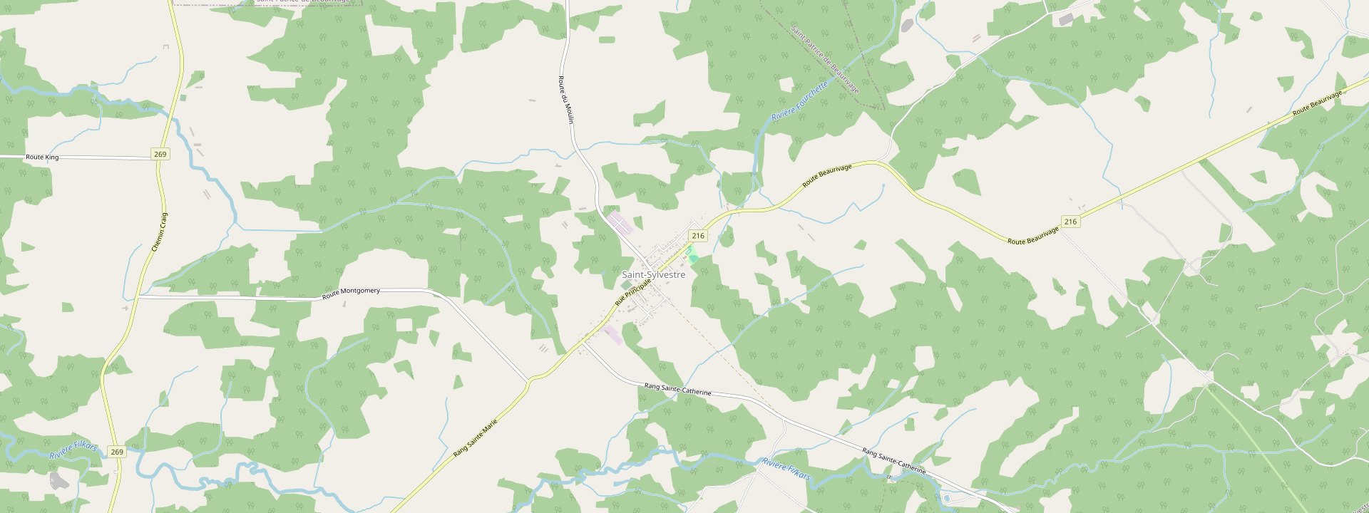 Plan des rues de Saint-Sylvestre