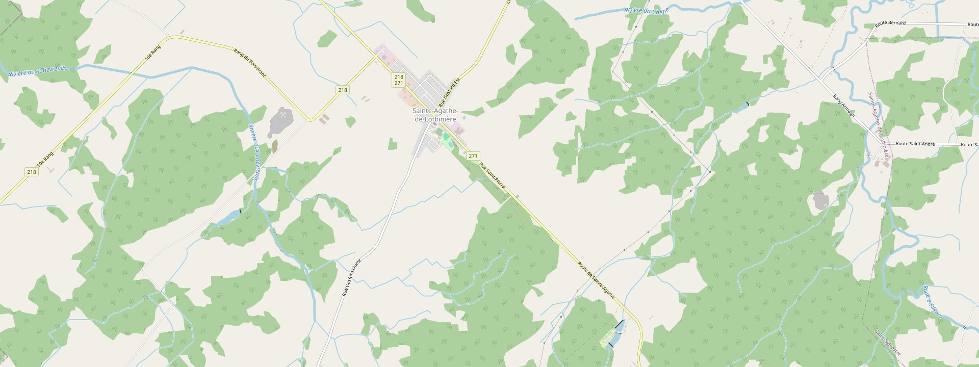 Plan des rues de Sainte-Agathe-de-Lotbinière
