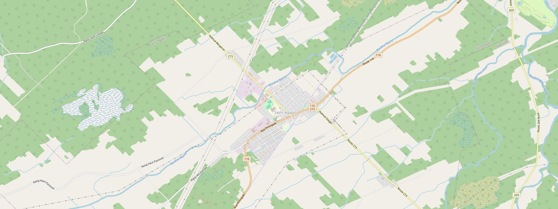 Plan des rues de Saint-Agapit