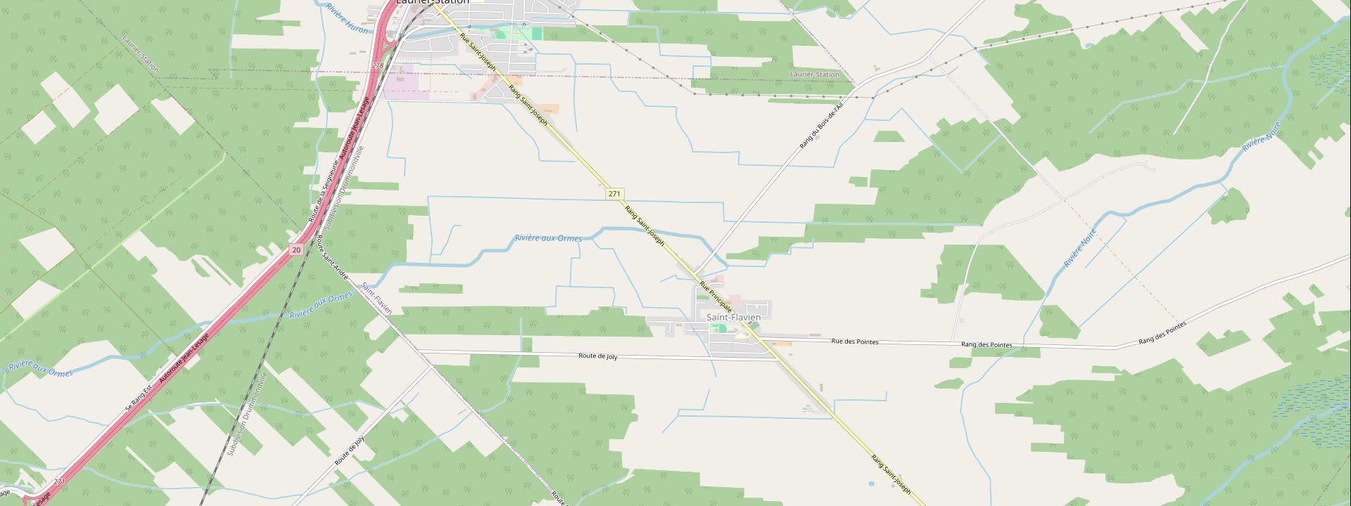 Plan des rues de Saint-Flavien