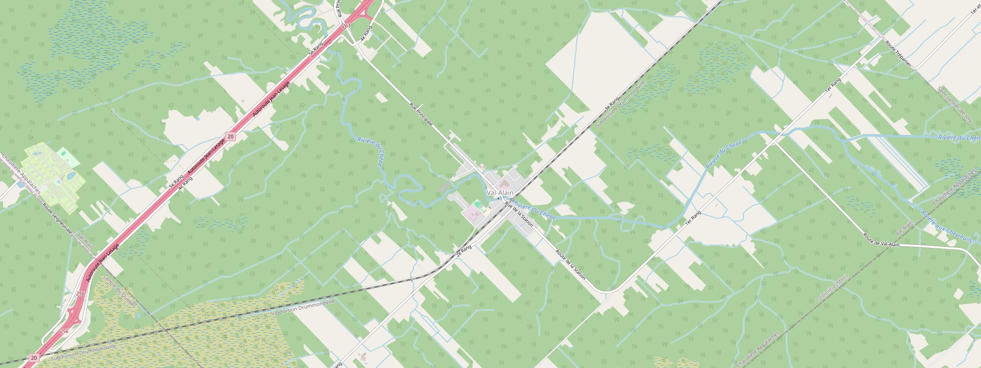 Plan des rues de Val-Alain
