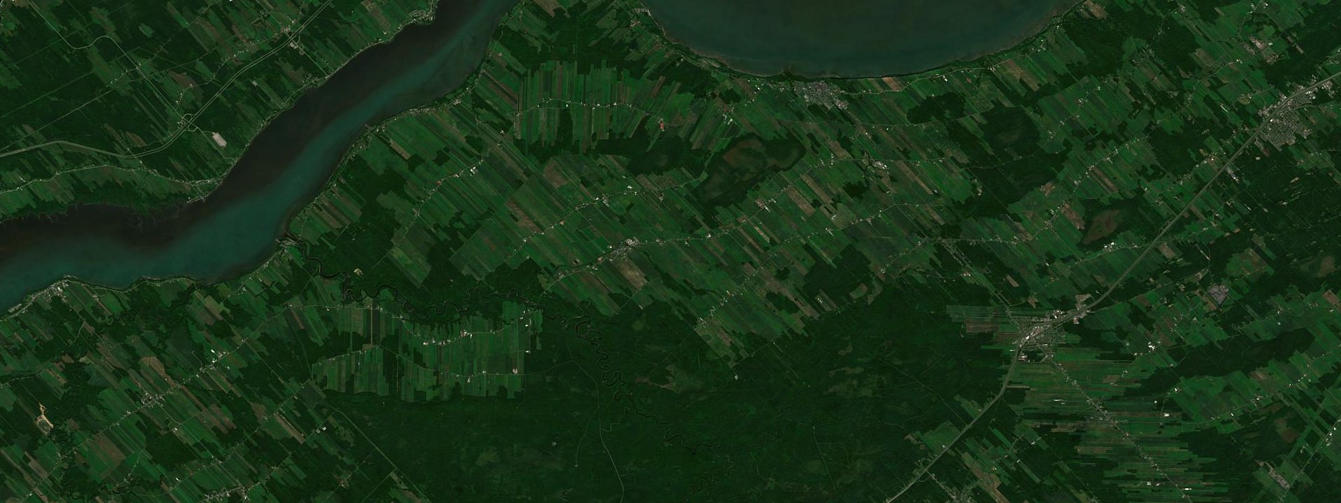 Vue satellite de Saint-Édouard-de-Lotbinière
