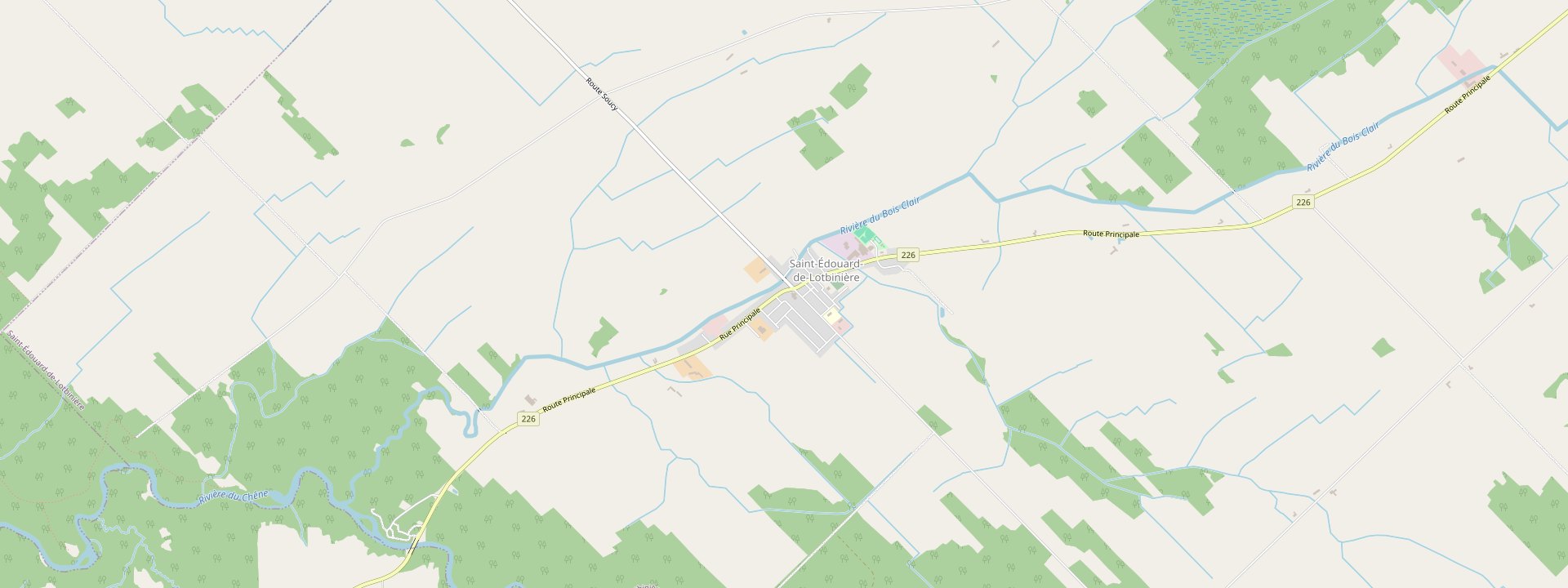 Plan des rues de Saint-Édouard-de-Lotbinière