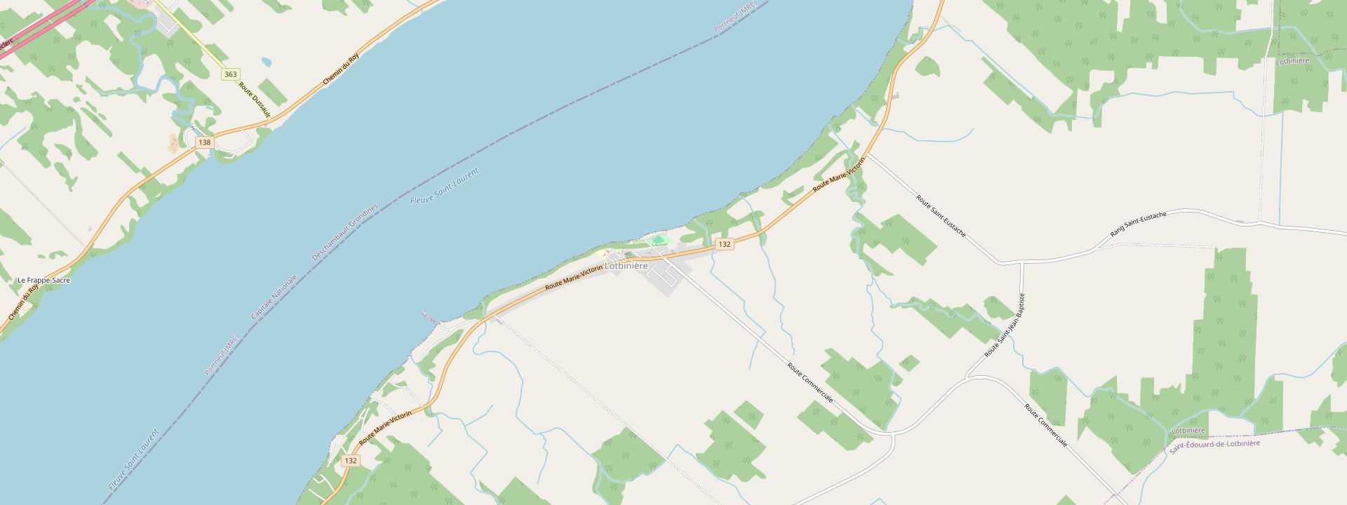 Plan des rues de Lotbinière