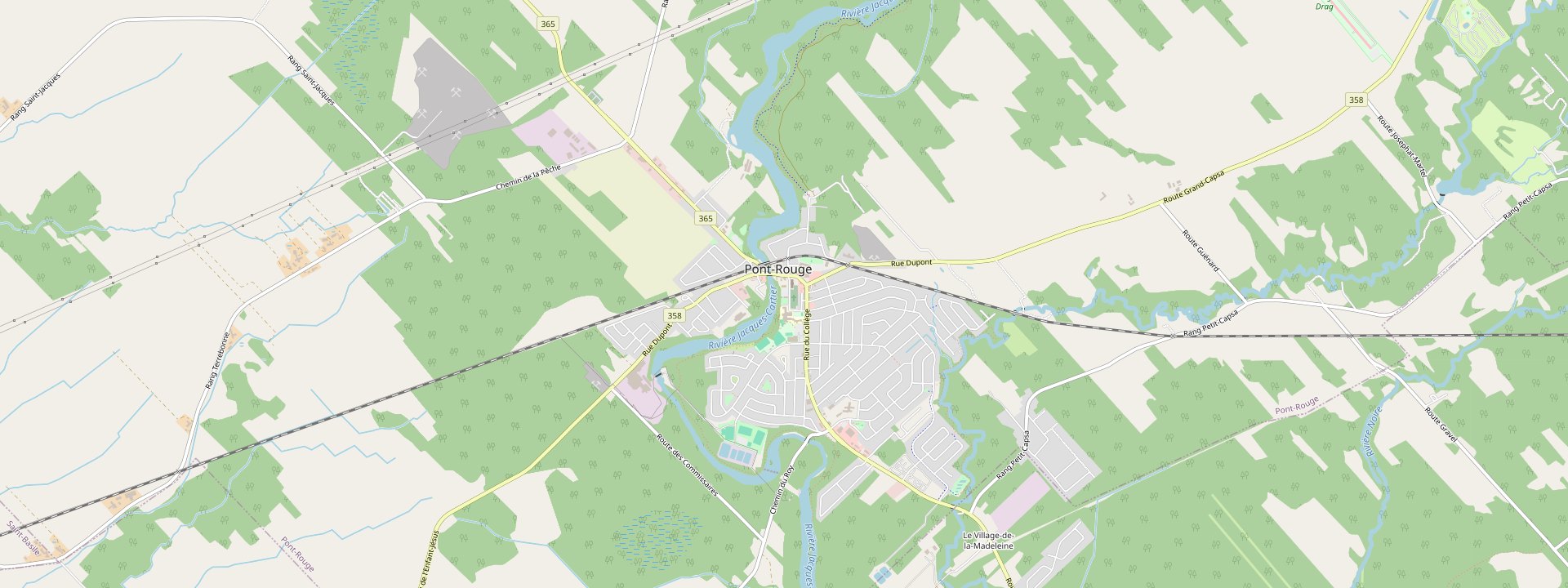Plan des rues de Pont-Rouge