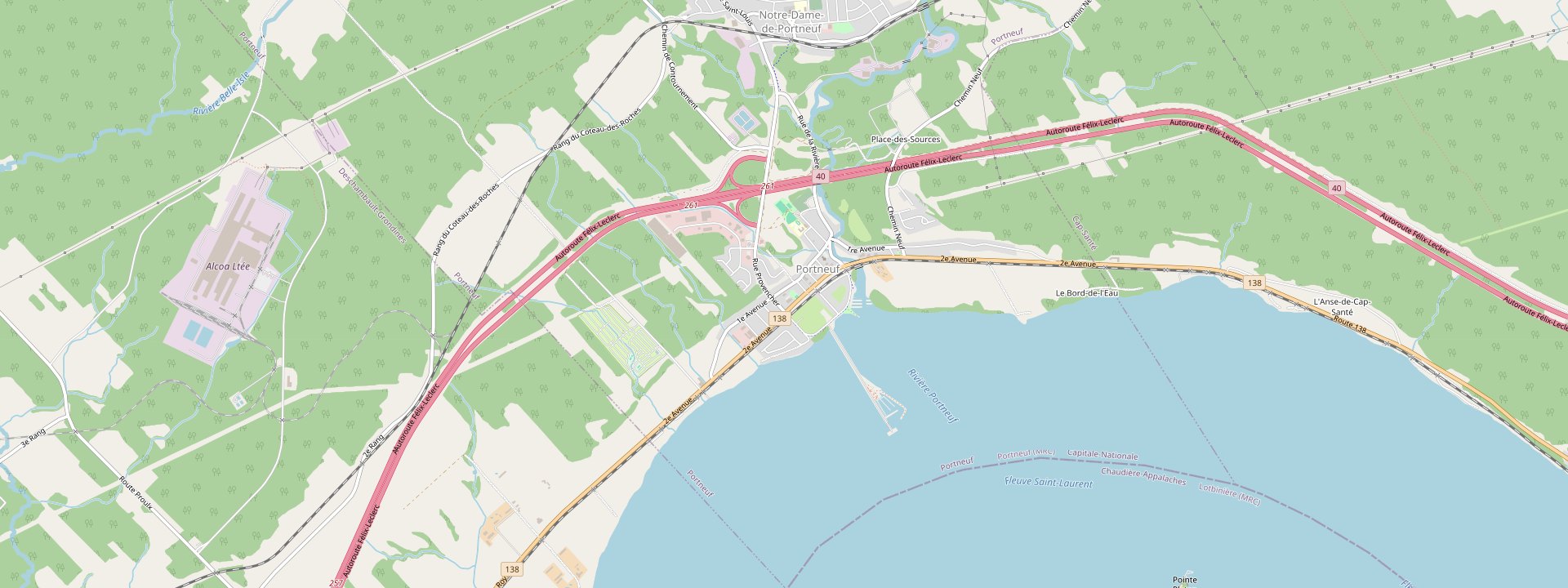 Plan des rues de Portneuf