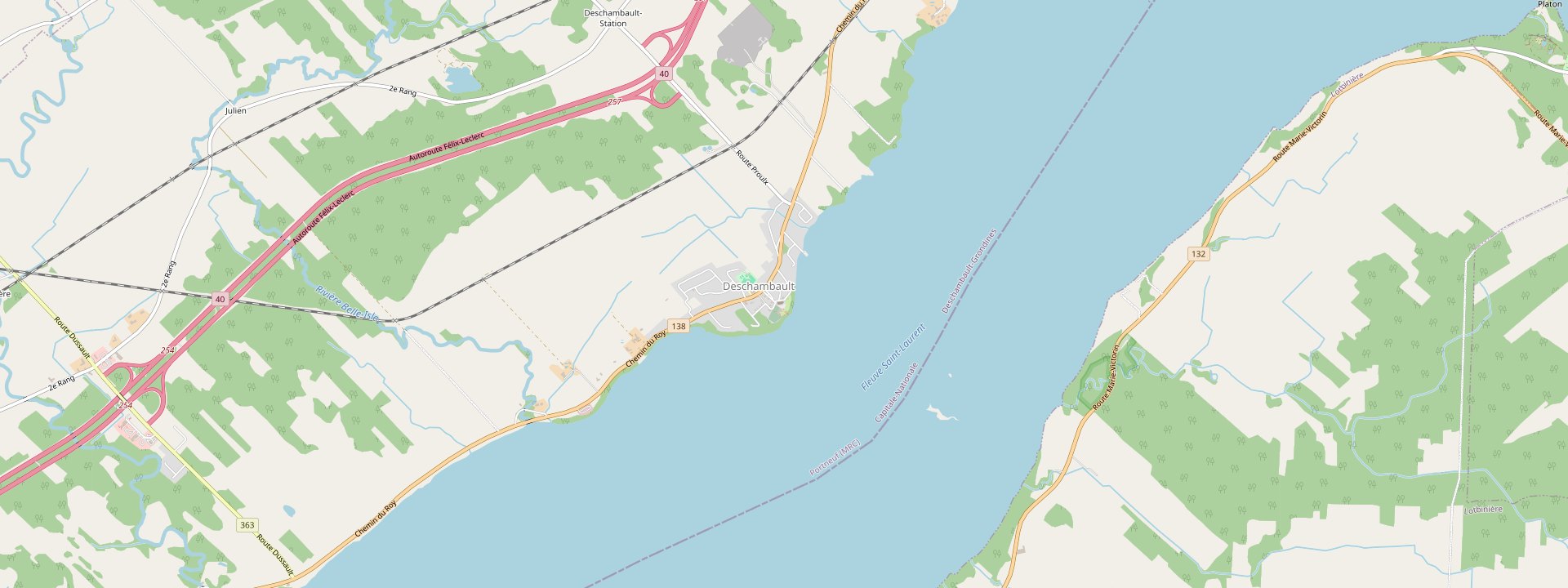 Plan des rues de Deschambault-Grondines
