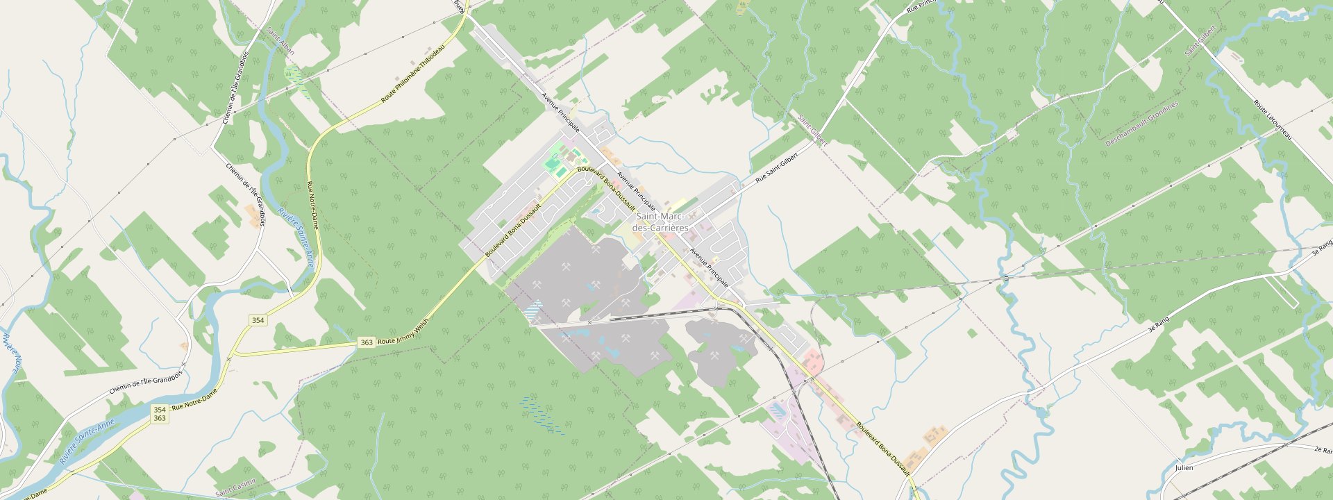Plan des rues de Saint-Marc-des-Carrières