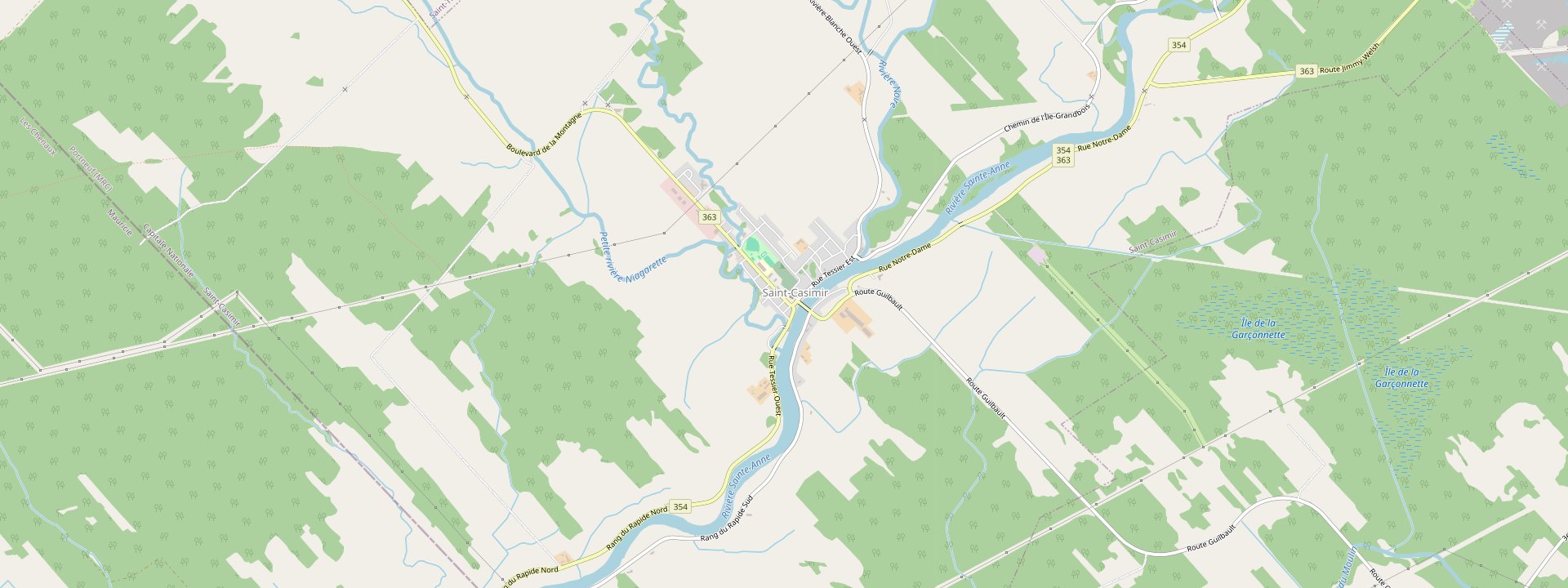 Plan des rues de Saint-Casimir