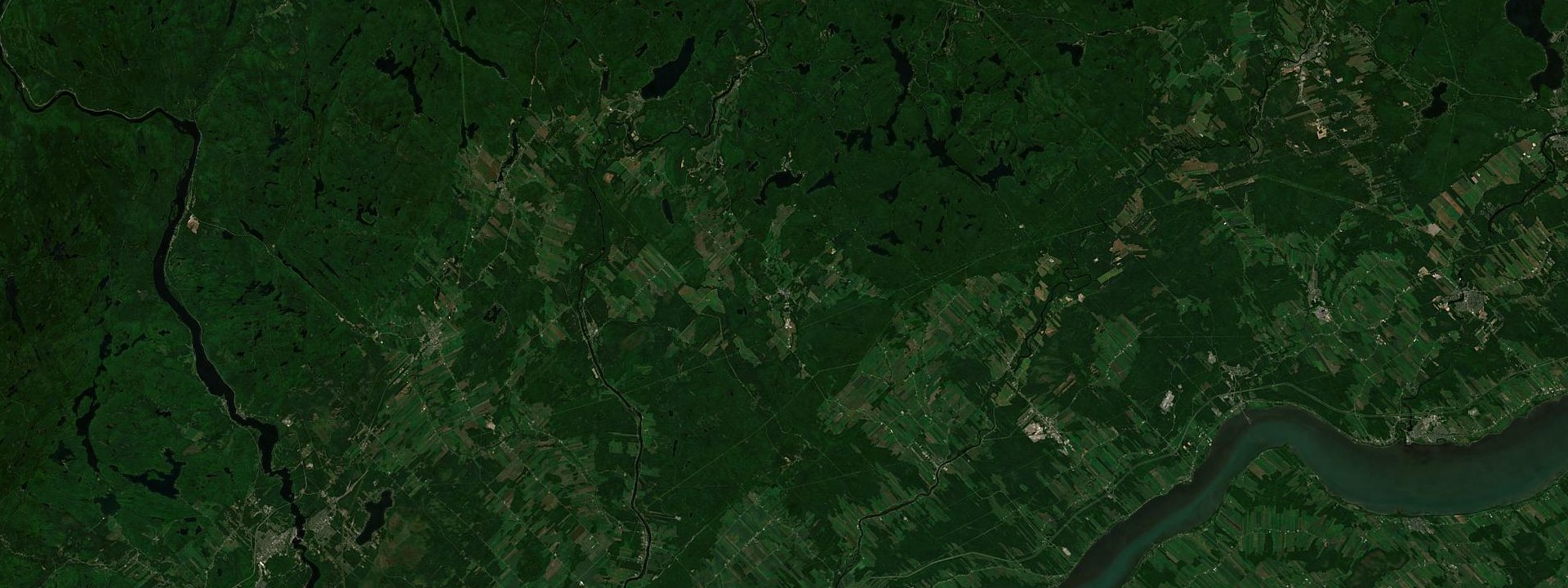 Vue satellite de Saint-Ubalde