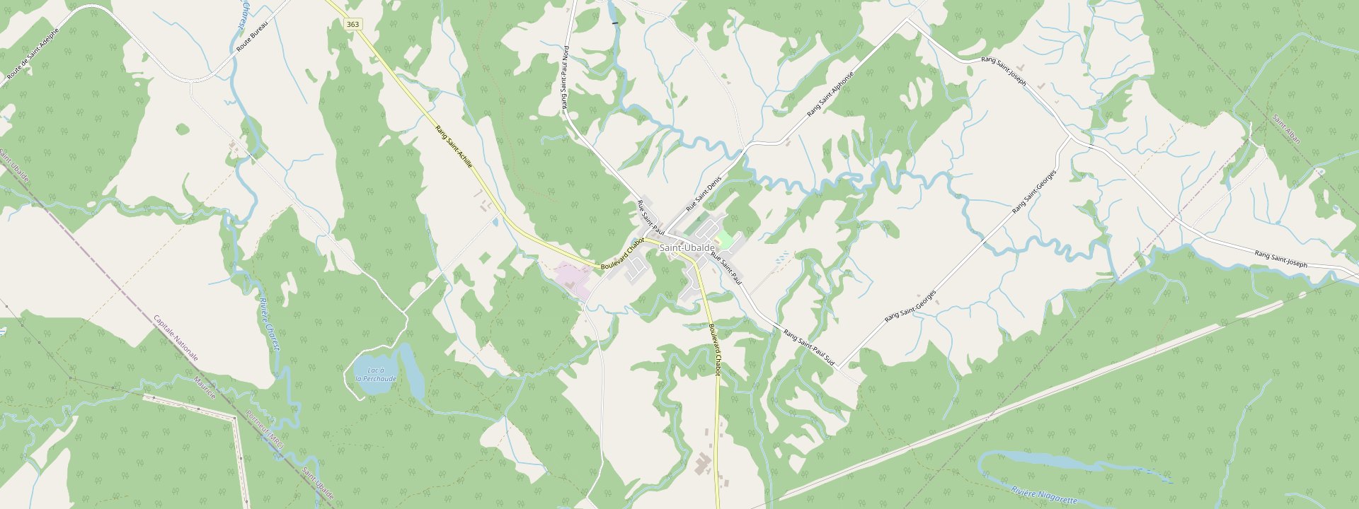 Plan des rues de Saint-Ubalde