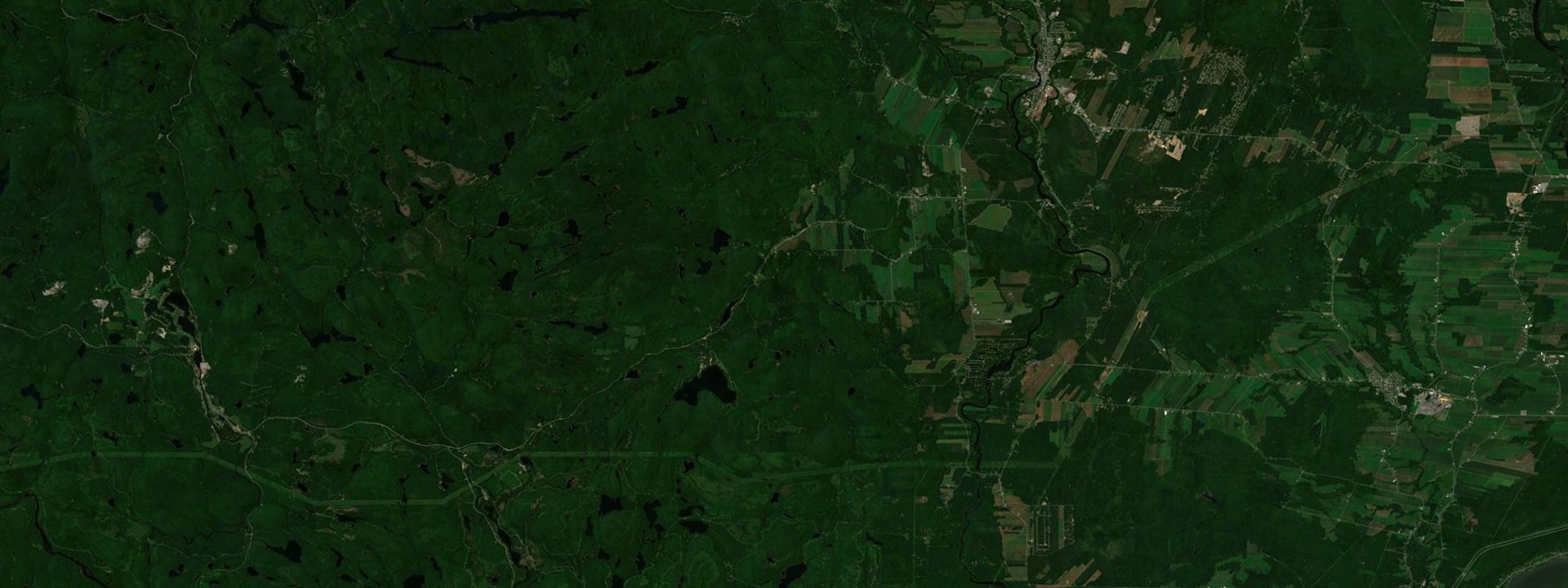 Vue satellite de Saint-Léonard-de-Portneuf