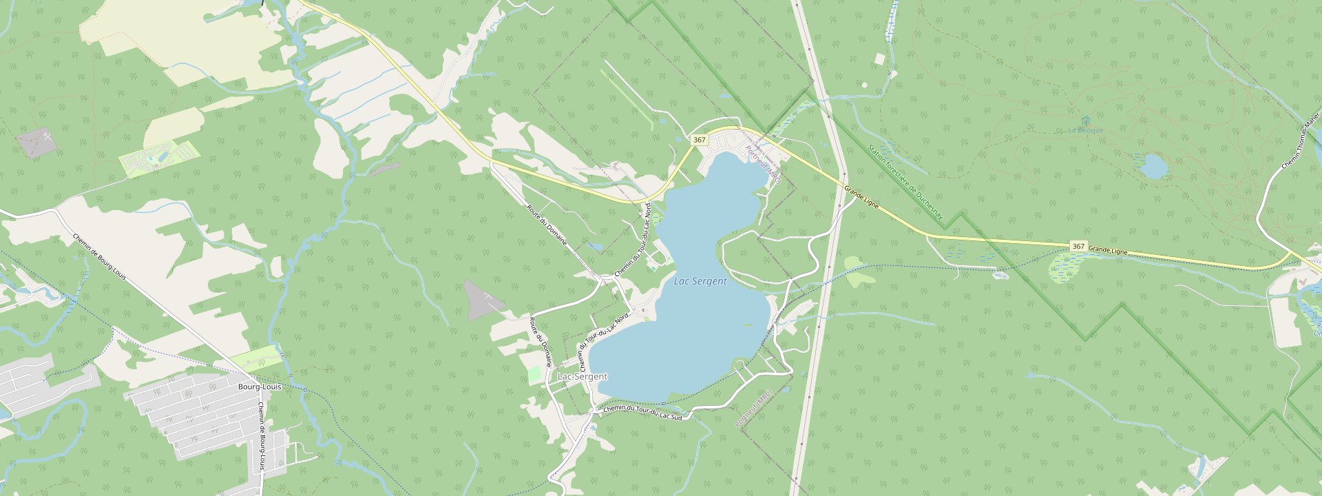 Plan des rues de Lac-Sergent