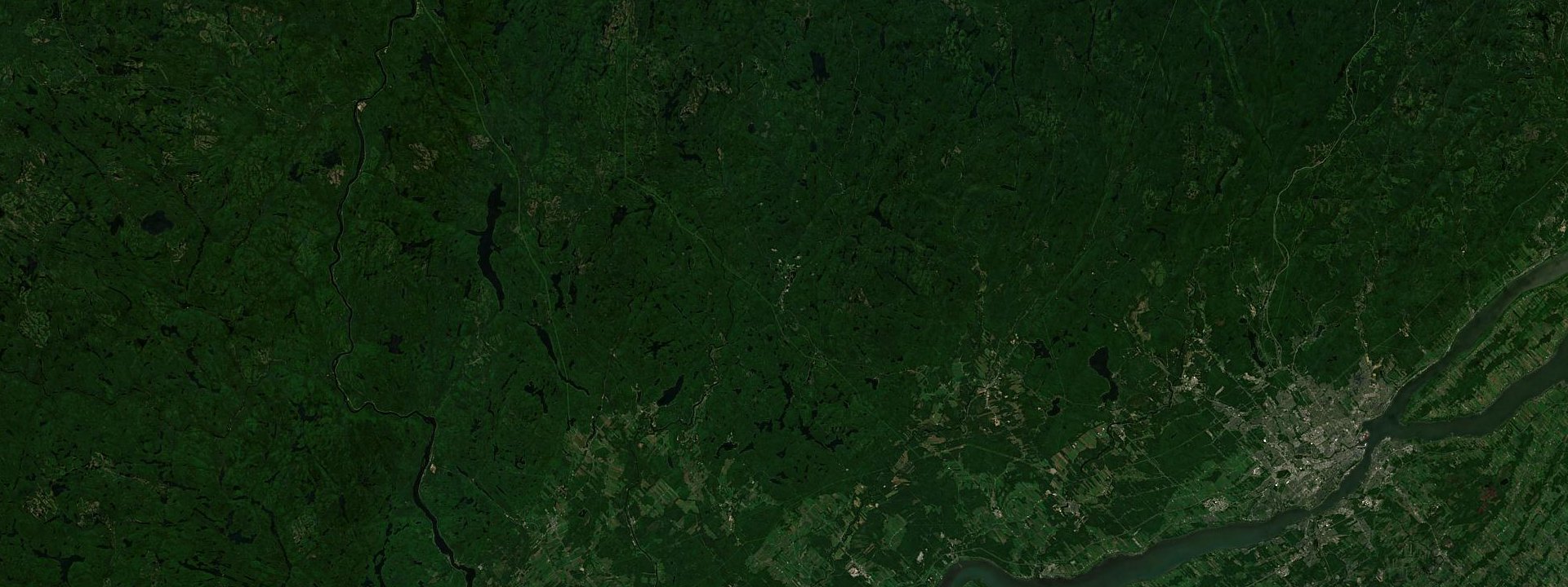 Vue satellite de Rivière-à-Pierre