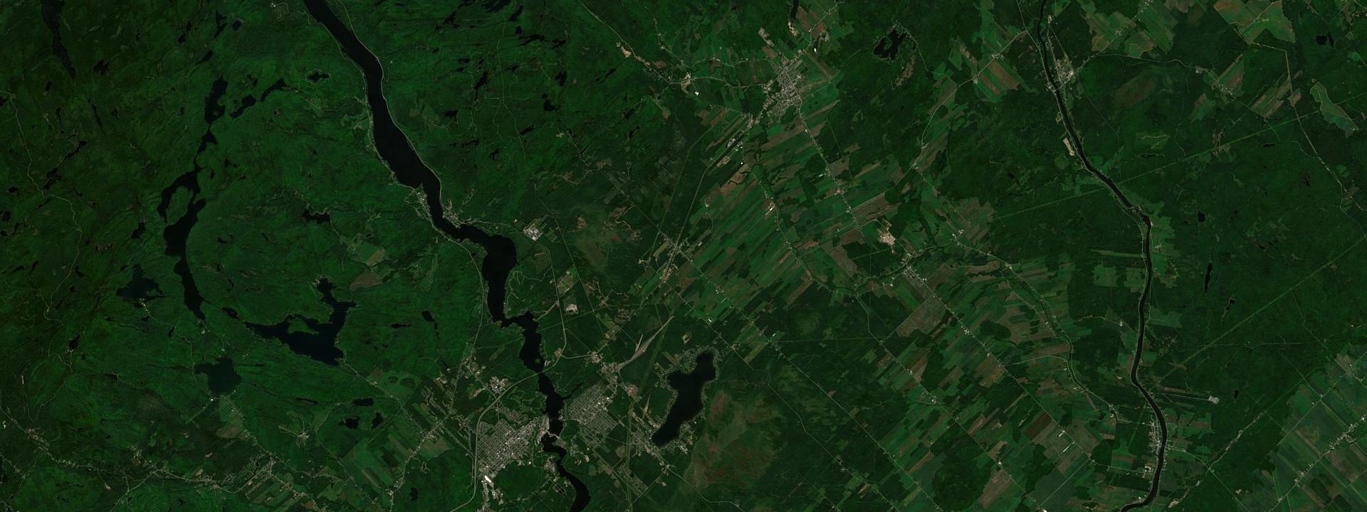 Vue satellite de Hérouxville