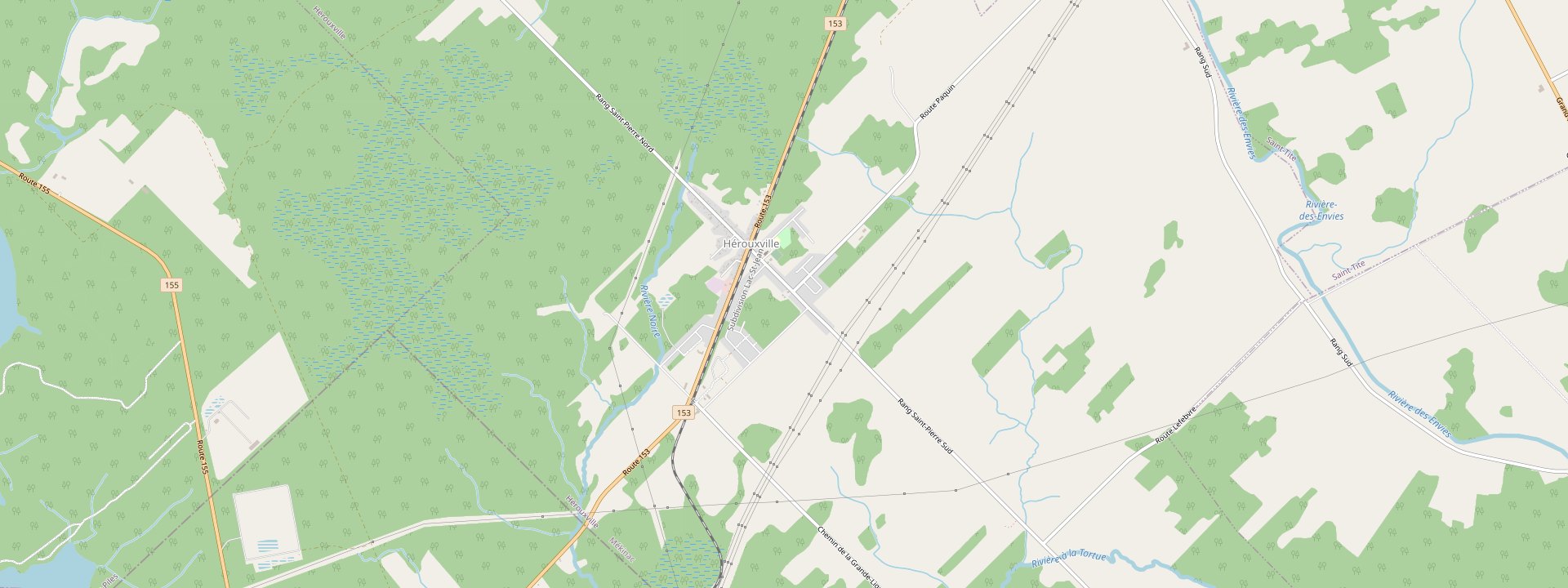 Plan des rues de Hérouxville