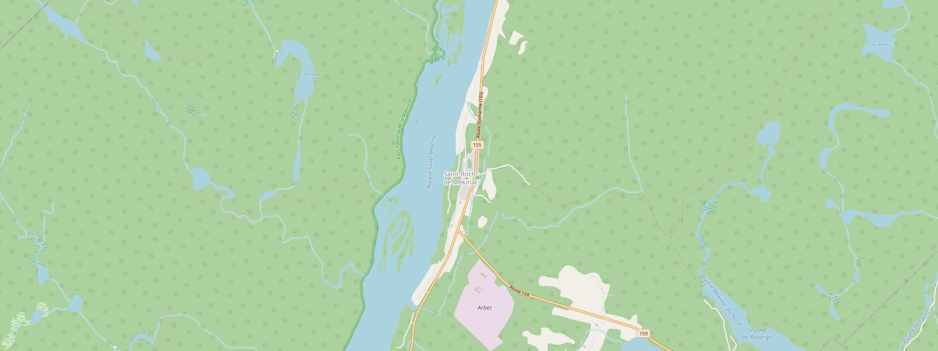 Plan des rues de Saint-Roch-de-Mékinac