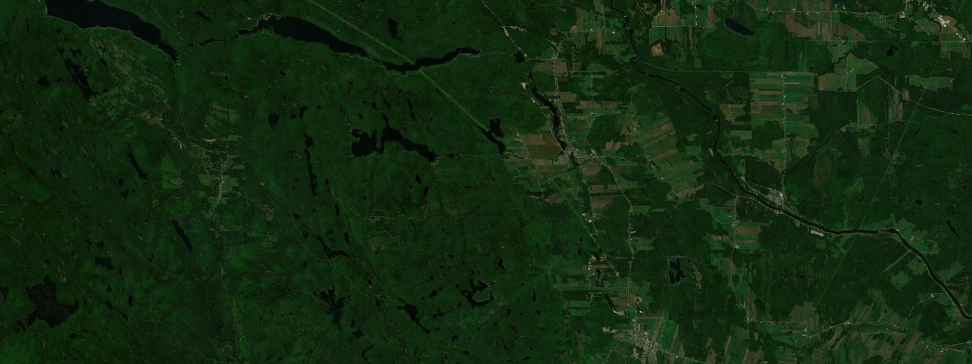 Vue satellite de Sainte-Thècle