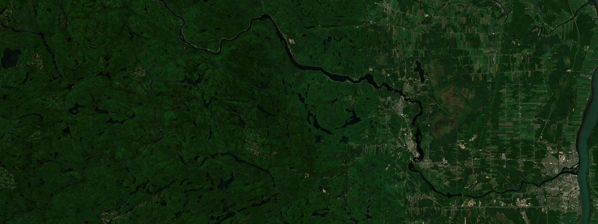 Vue satellite de Shawinigan