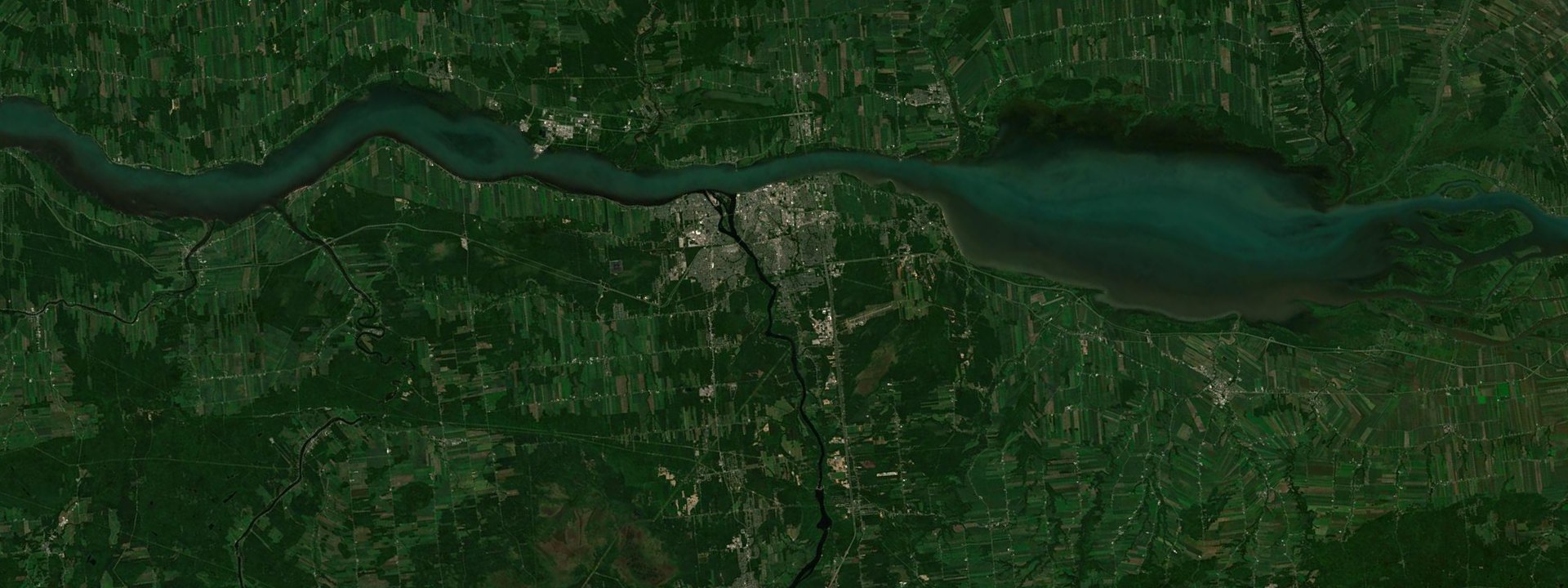 Vue satellite de Trois-Rivières