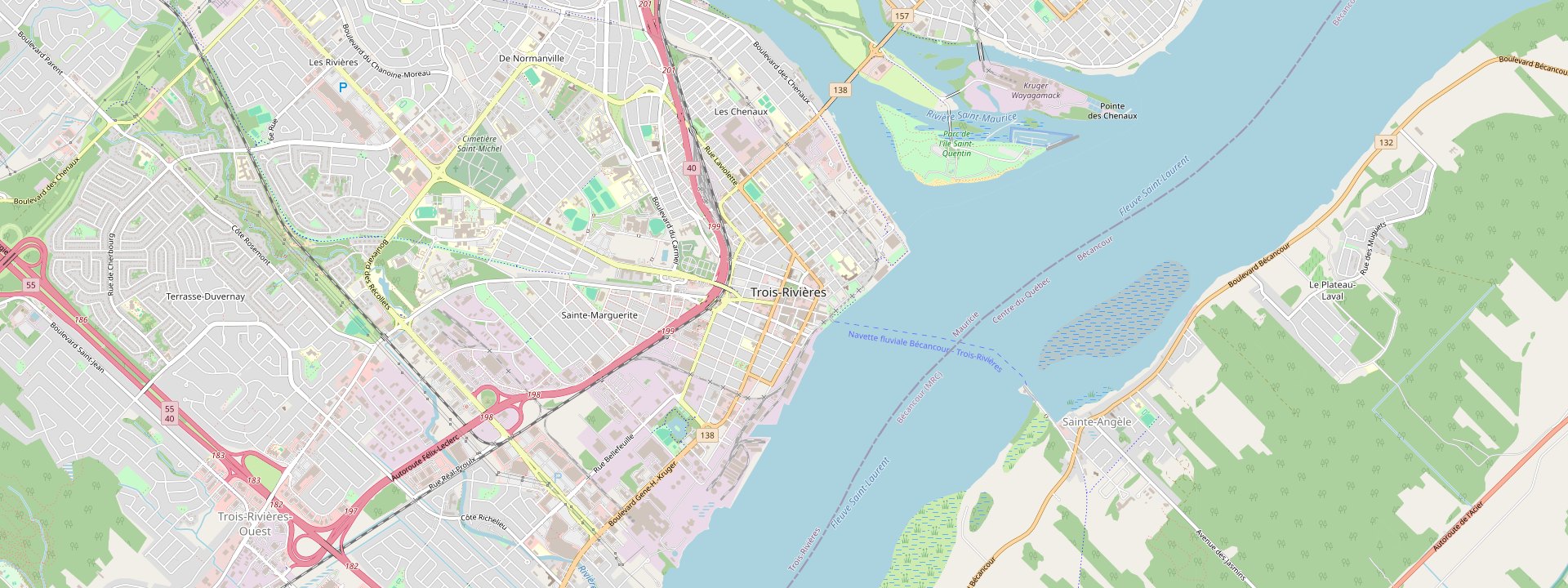 Plan des rues de Trois-Rivières