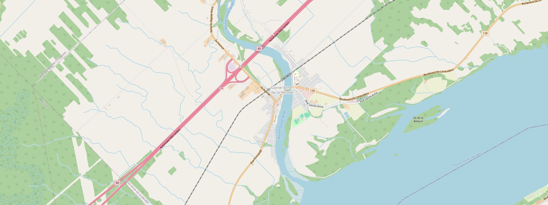 Plan des rues de Sainte-Anne-de-la-Pérade