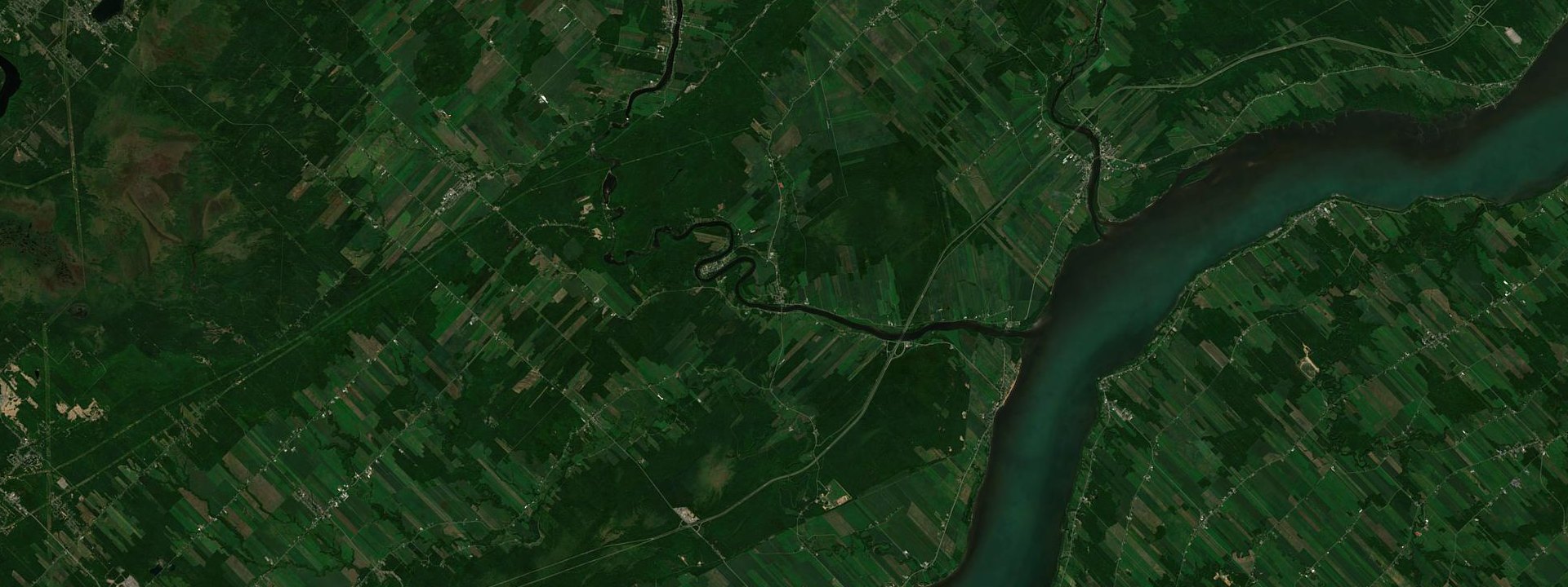 Vue satellite de Sainte-Geneviève-de-Batiscan