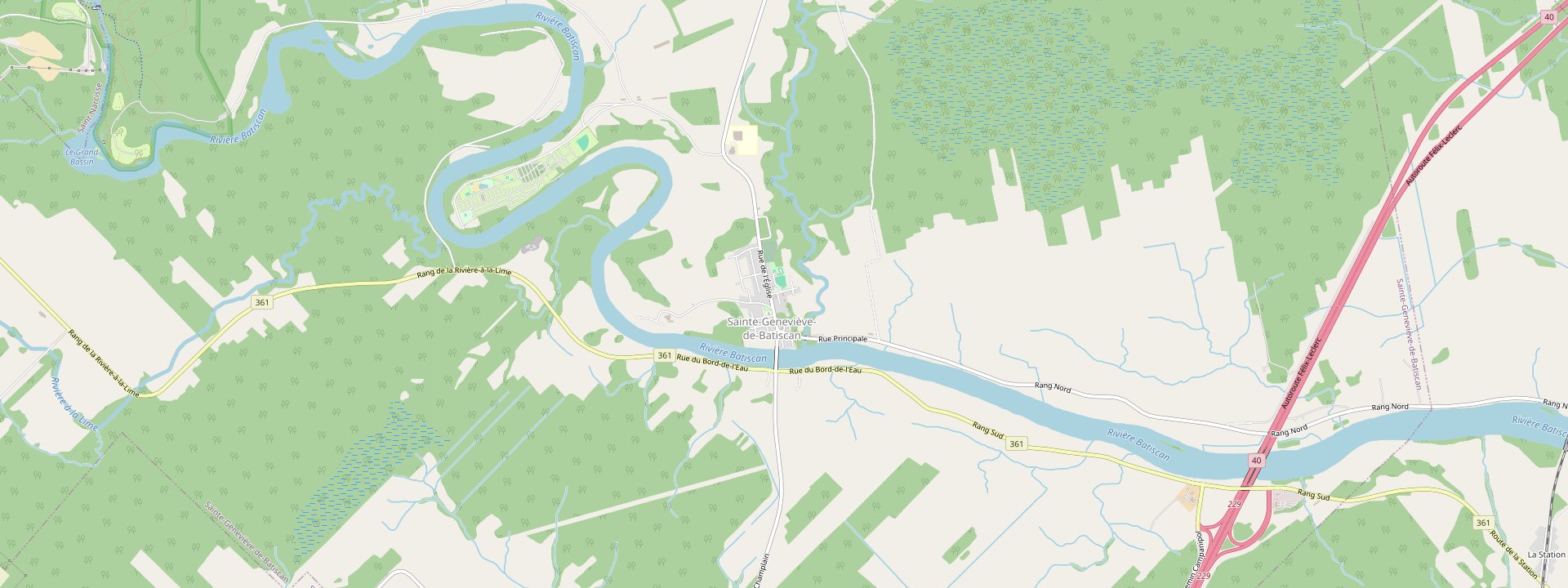 Plan des rues de Sainte-Geneviève-de-Batiscan