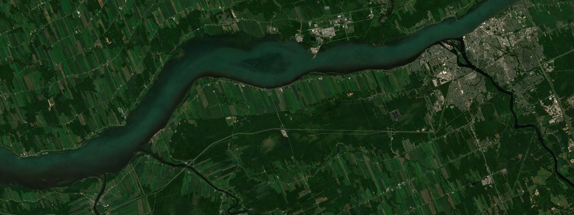 Vue satellite de Champlain