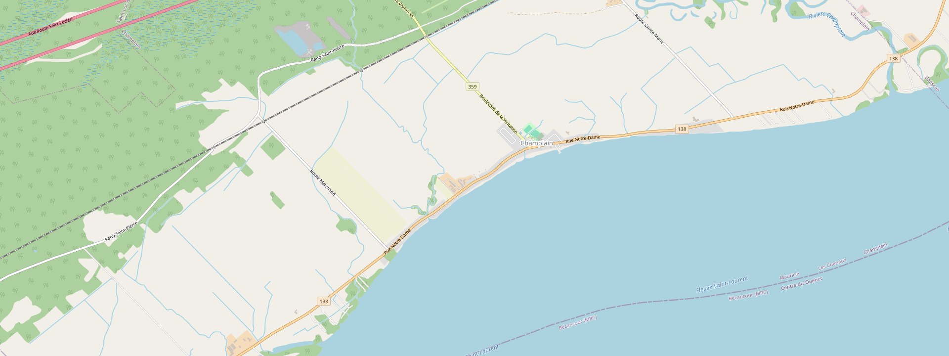 Plan des rues de Champlain