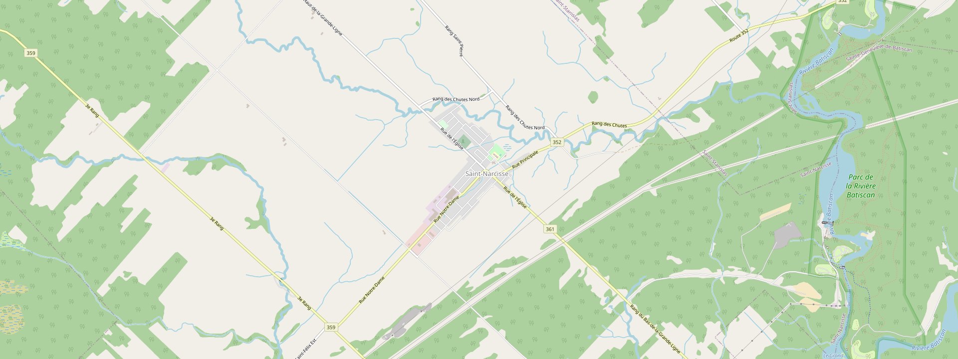 Plan des rues de Saint-Narcisse